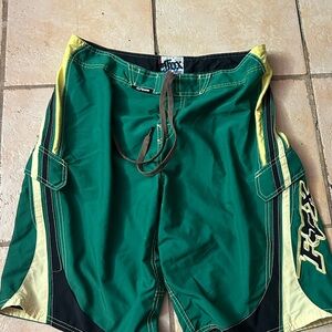 Fox Green and Black Board Shorts